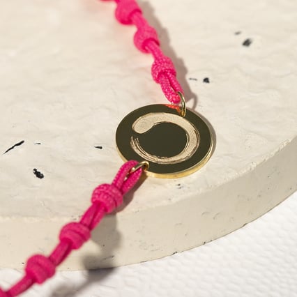 String Armband mit Yoga Symbol Enso