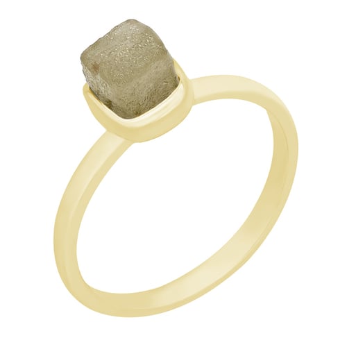 Ring aus Gold mit gelbem Rohdiamanten Gianni