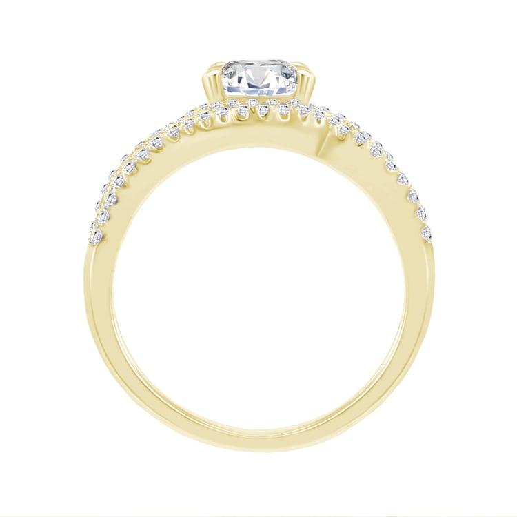 Goldener Diamantring Seitenansicht 37884