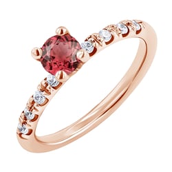Turmalin Verlobungsring in Gold mit Diamanten Megha