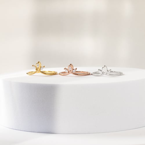 Ring in V-Form mit Marquise Diamanten Riori