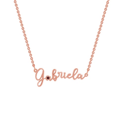 Goldene Kette mit Namen und Edelstein Harlow