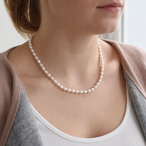 Perlenkette aus Silber Ayelet