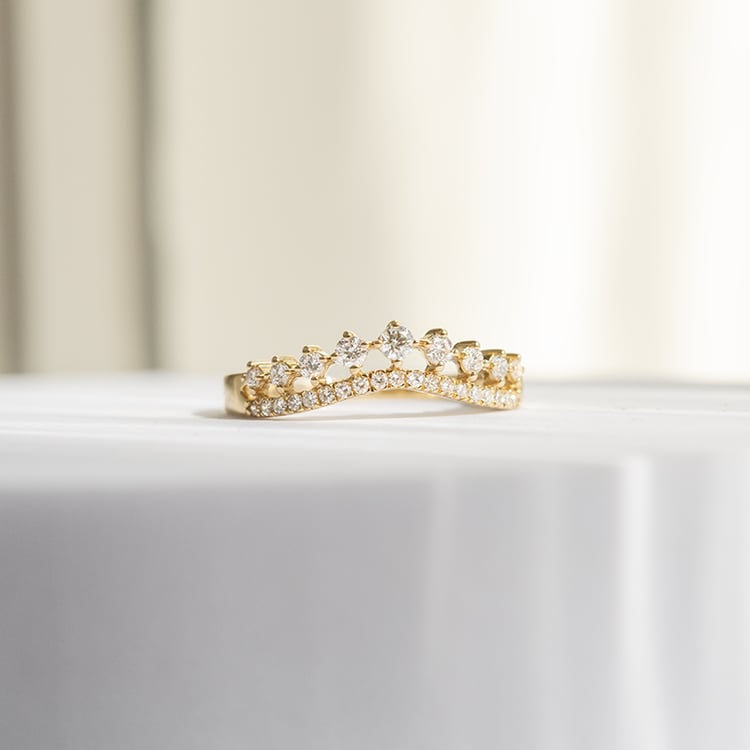 Doppelter Ring mit Lab Grown Diamanten Hebe 144861