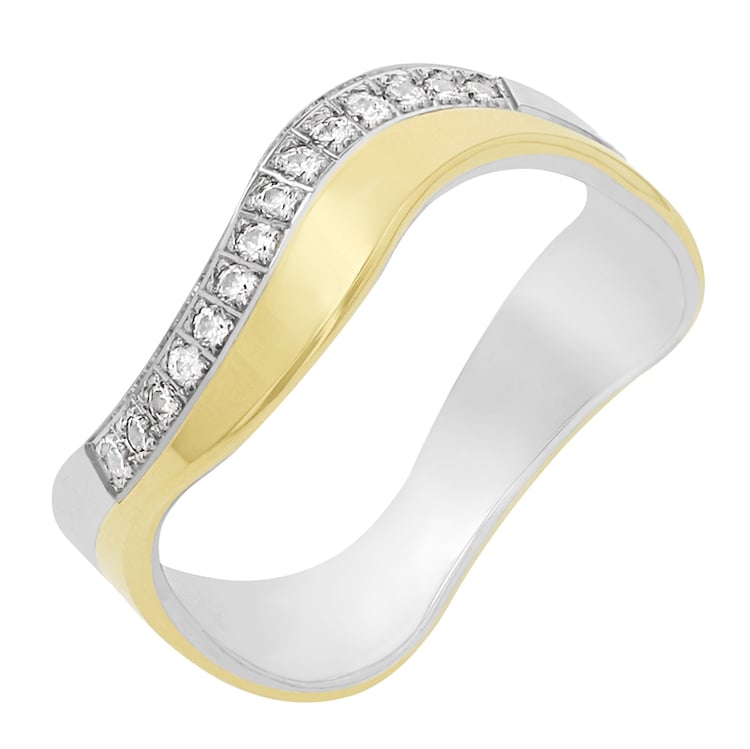 Goldene Eheringe mit Diamanten Charla 76876