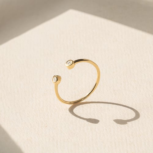 Offener Ring mit zwei Lab Grown Diamanten Orion