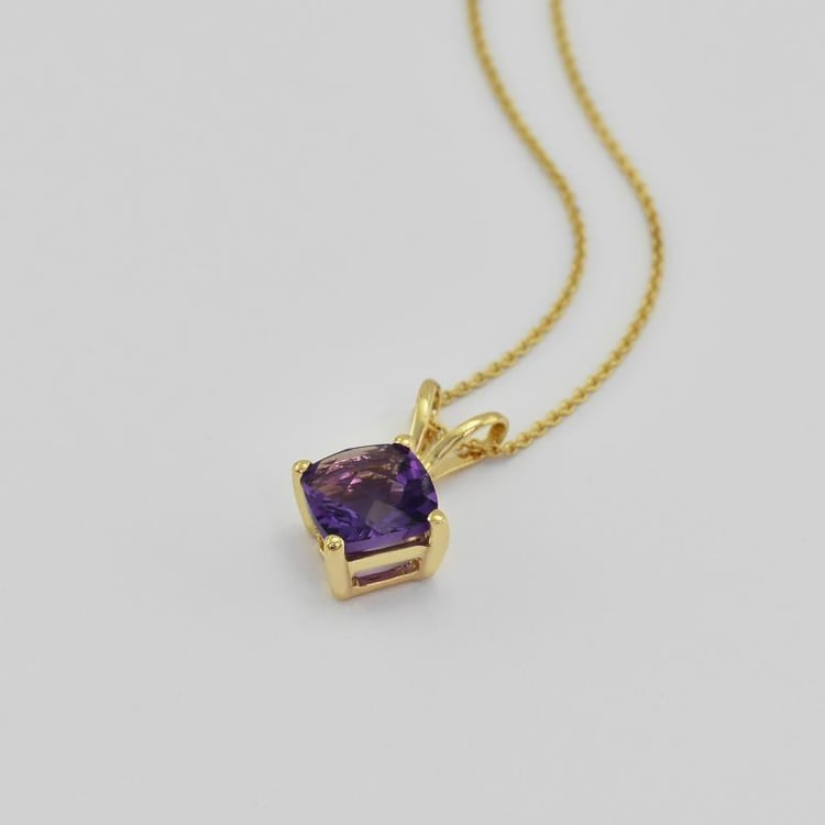 Lila Amethyst in Goldanhänger Rafyna 41565