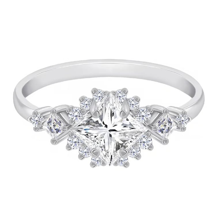 Verlobungsring mit 0.60ct IGI zertifiziertem Lab Grown Diamant im Princess Schliff Medrie