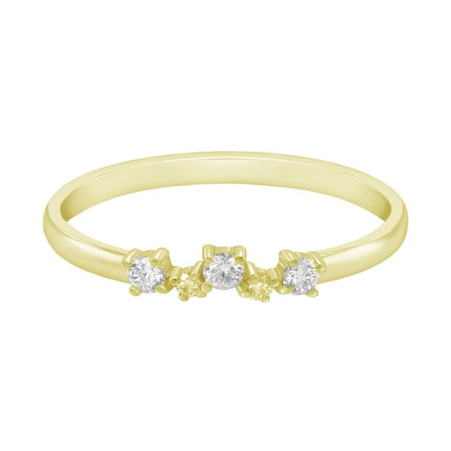 Goldener Verlobungsring mit Diamanten Blanka