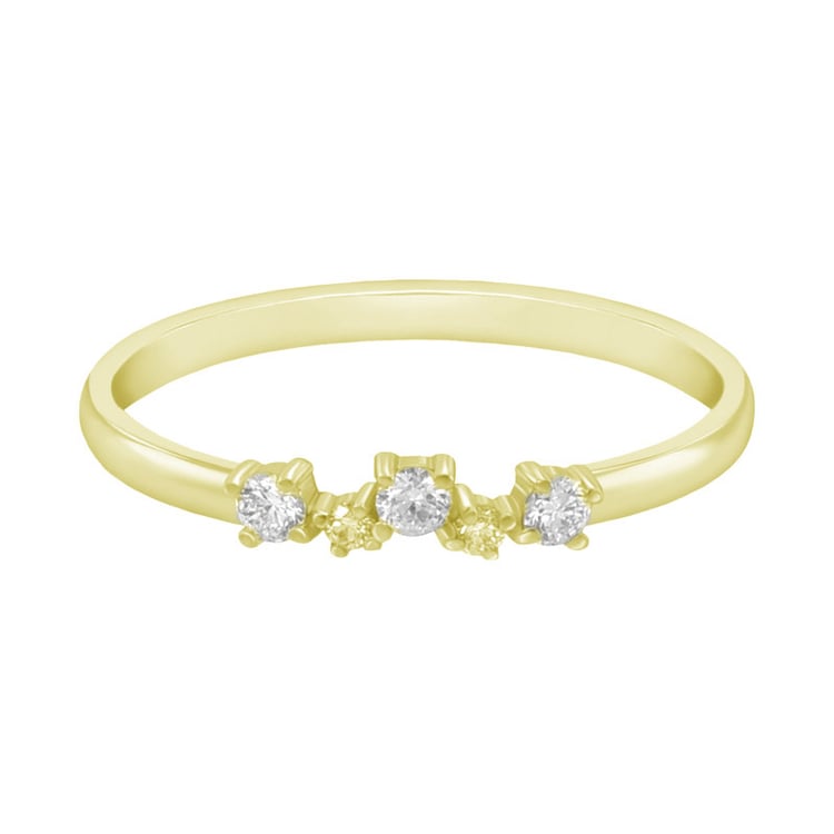 Goldener Verlobungsring mit Diamanten Blanka 67451