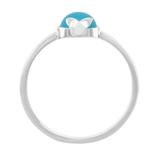 Goldener Ring mit Cabochon-Türkis Yana