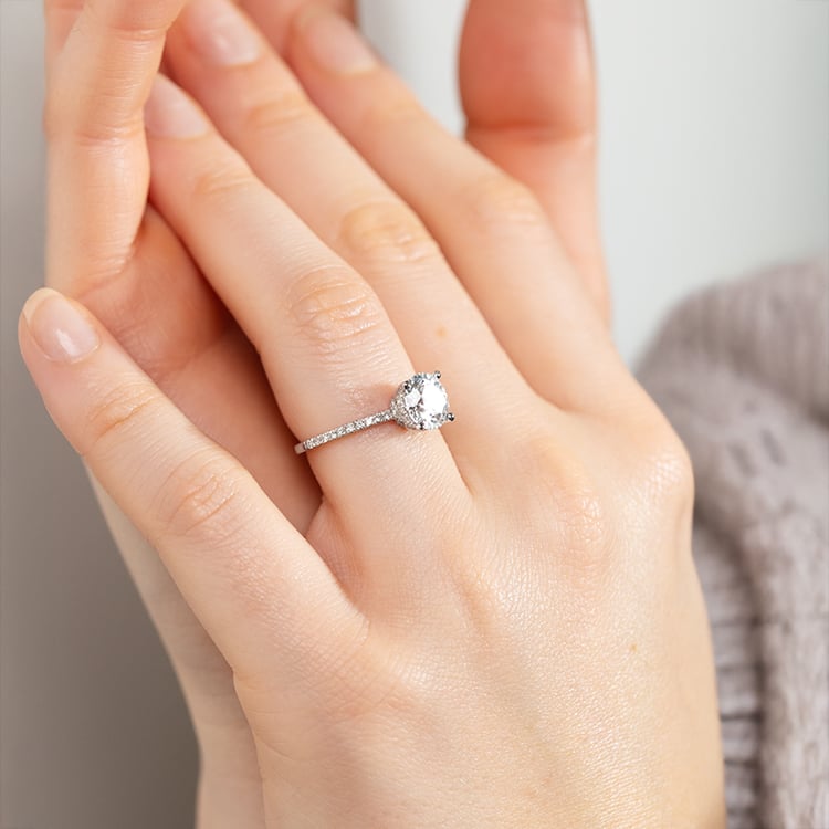 Goldener Verlobungsring mit 1.86ct IGI zertifiziertem Diamanten Prisha 149437