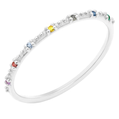 Minimalistischer Ring mit Edelsteinen Ihrer Wahl Tess