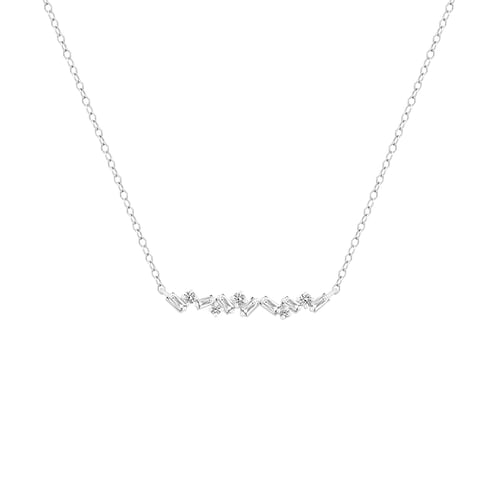 Kette mit Baguette-Diamanten Manu