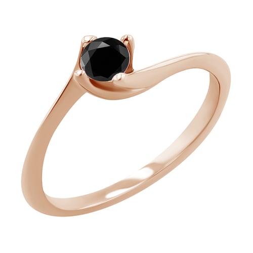 Verlobungsring mit schwarzem Diamant Nami