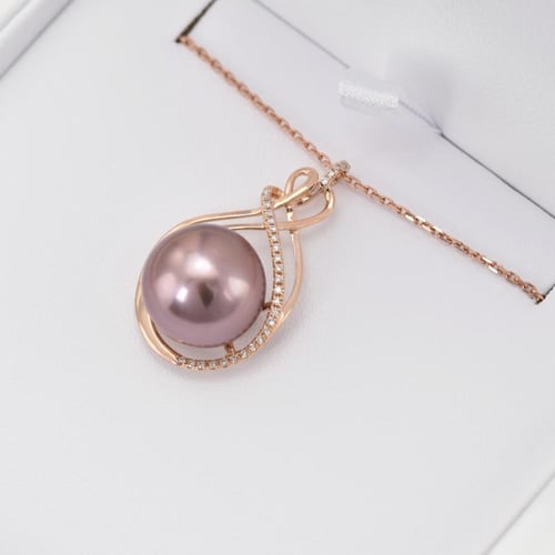 Anhänger mit Perle und Diamanten Renata