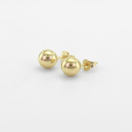 Goldene Ohrringe in Kugelform Bendy