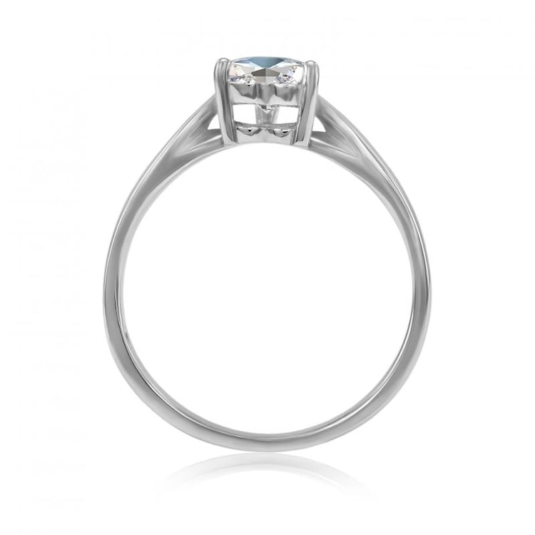 Goldener Verlobungsring mit Diamant im Form von Herz 22440