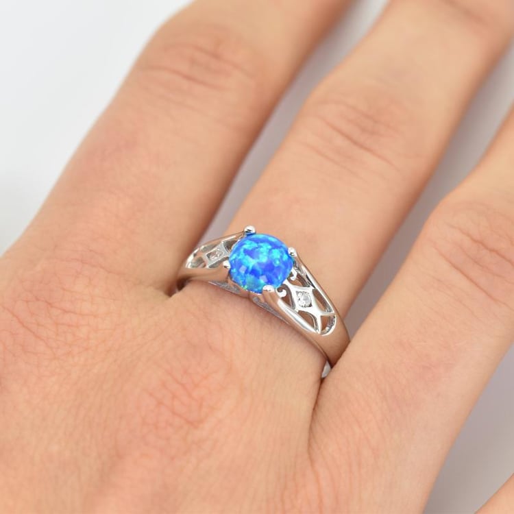 Opalring aus Silber 14829