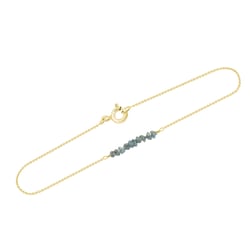 Goldarmand mit blauen ungeschnittenen Diamanten Wiul