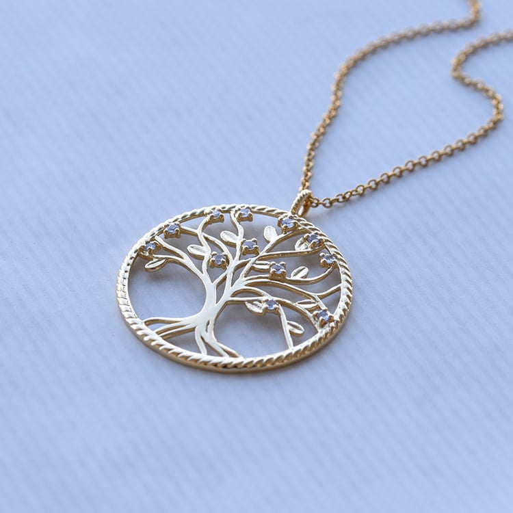 Extravagante Silberanhänger als Lebensbaum mit Tansaniten Byrd 72597