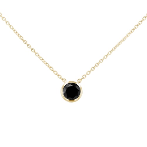 Halskette mit schwarzem Diamanten Jonie