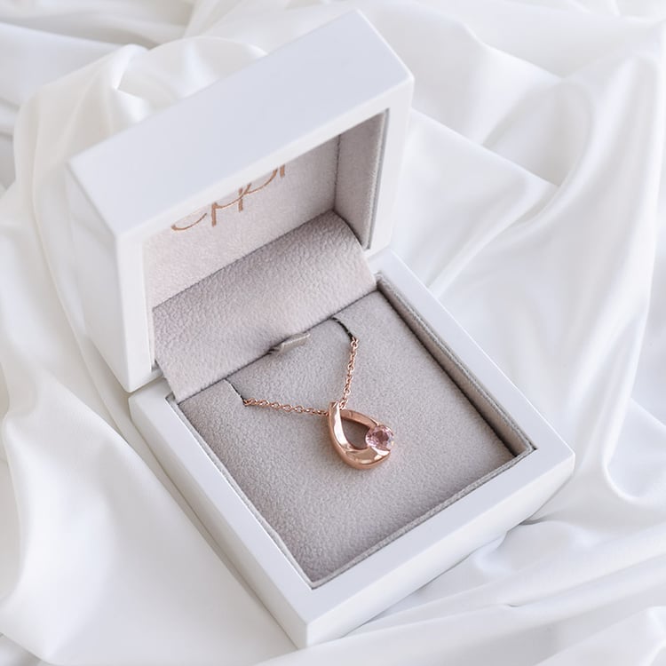 Vergoldeter Anhänger mit Simulierter Morganit Gascon 89872