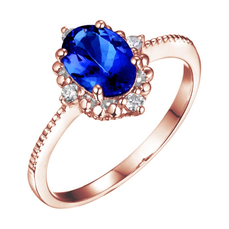 Tansanitring mit Diamanten Revaya 104818