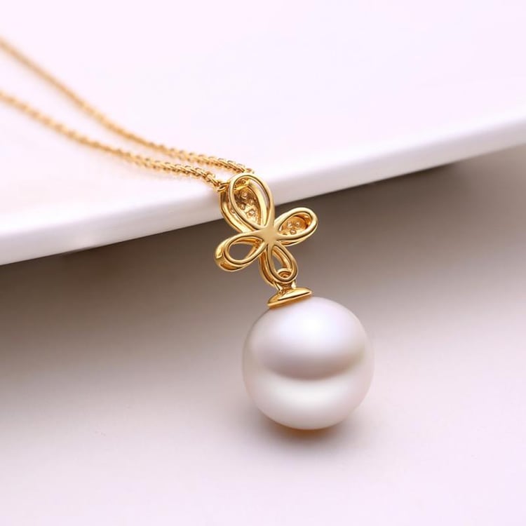 Anhänger mit 12-13mm Perle und Diamanten Maire 12842