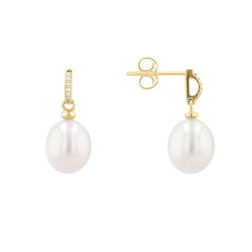 Goldenes Schmuckset mit Perlen und DIamanten Dudey