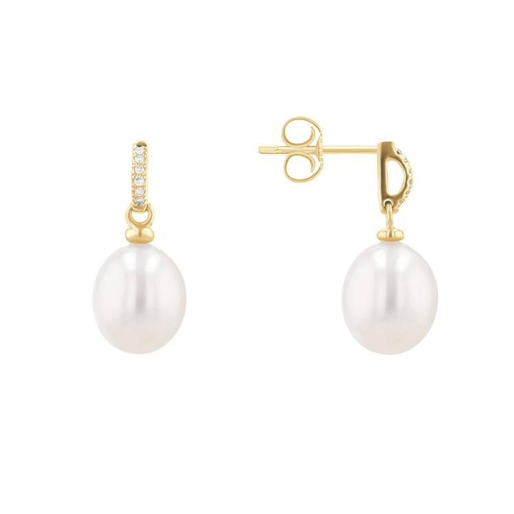 Goldenes Schmuckset mit Perlen und DIamanten Dudey 116032