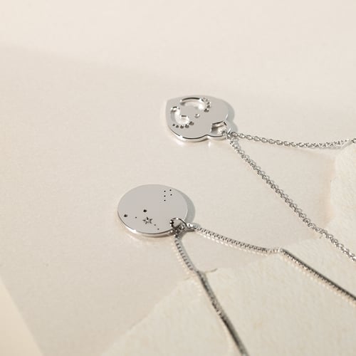 Platinanhänger mit Sternzeichen und Diamant Nyala