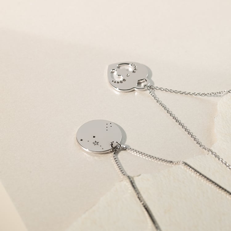 Platinanhänger mit Sternzeichen und Diamant Nyala 137411