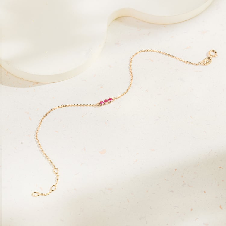 Minimalistisches Armband mit Rubinen Joe 163792