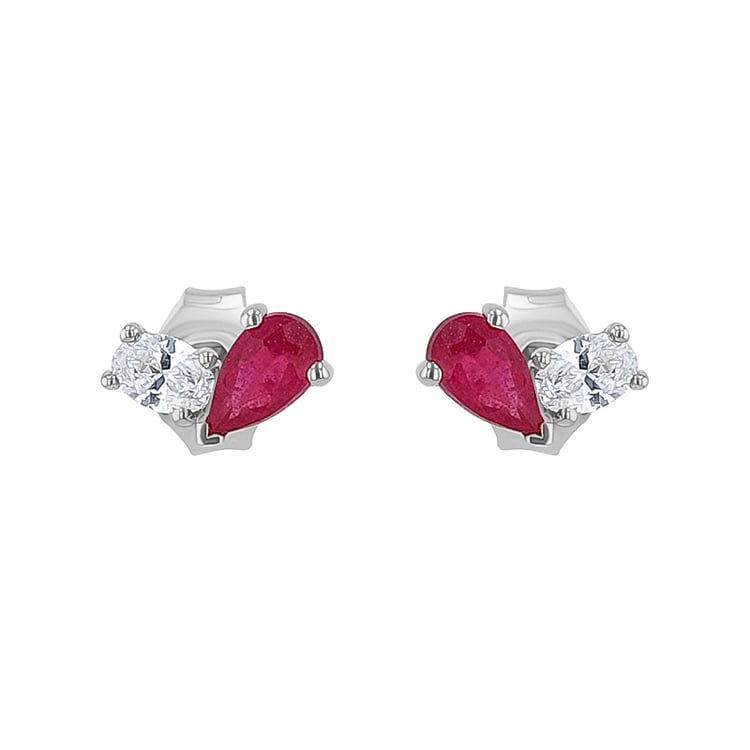 Schmuckset Toi et Moi mit Rubin und Lab Grown Diamant Ethelmary 134968