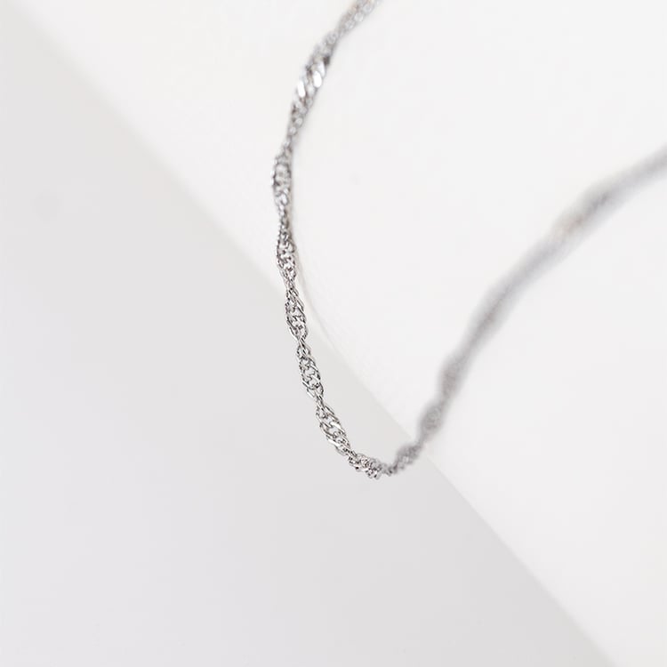 Silberne Singapurkette 42 cm 129588