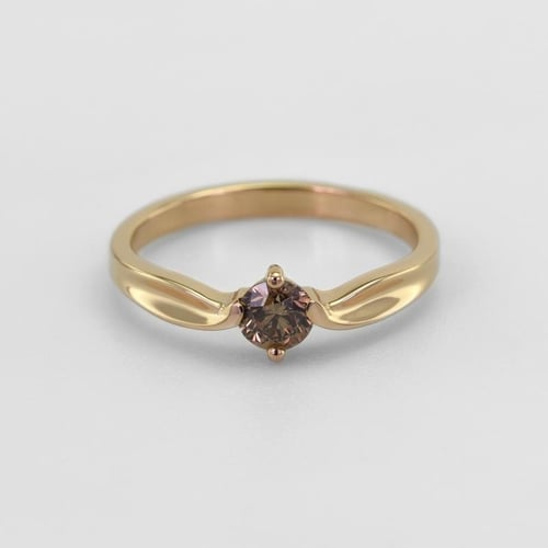 Verlobungsring mit Champagner Diamant Amrusha