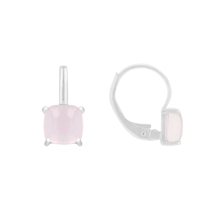 Goldene Ohrringe mit Rosenquartzen Phoibe 81409