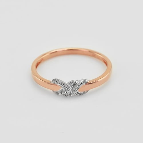 Romantischer Ring aus Gold mit Diamanten Teskala