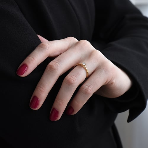 Ring mit Lab Grown Diamant und Auswahl des Karatgewichts Glynn