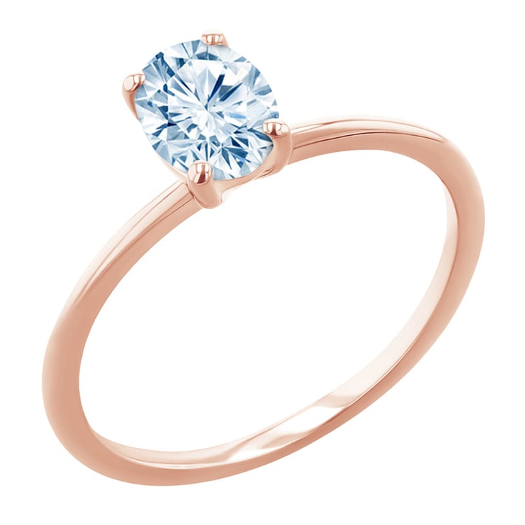 Eleganter Verlobungsring mit einem ovalen Aquamarin Frost 151082