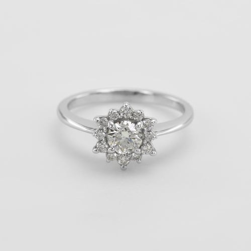 Goldener Verlobungsring mit Diamanten Condeh