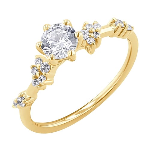 Romantischer Verlobungsring mit Diamanten Therese