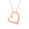 Anhänger aus Roségold in Herz-Form mit Diamanten Tanish