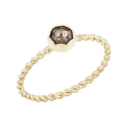 Geflochtener Ring mit einem Salt and Pepper Diamanten Chanice