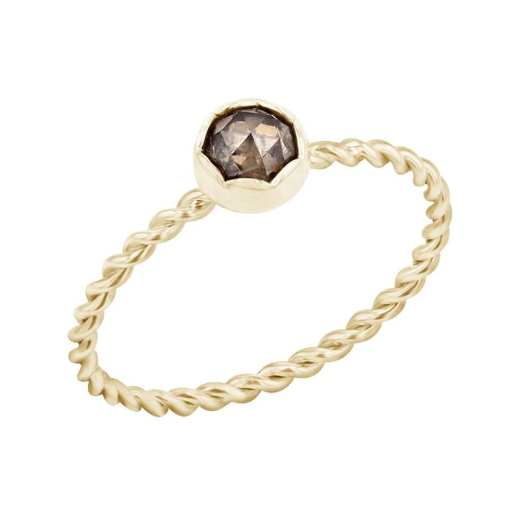 Geflochtener Ring mit einem Salt and Pepper Diamanten Chanice 97299