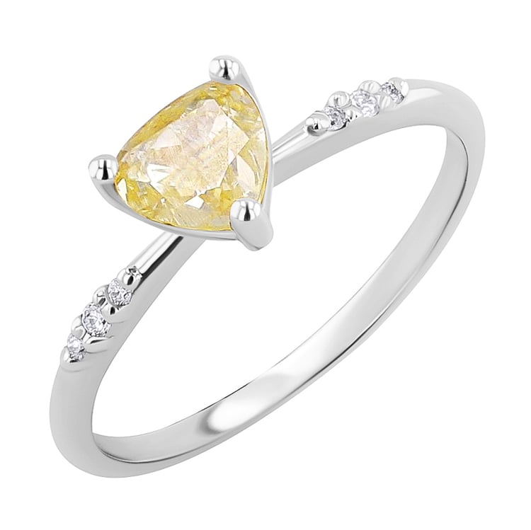 Goldener Verlobungsring mit gelbem Diamanten Julia 126356