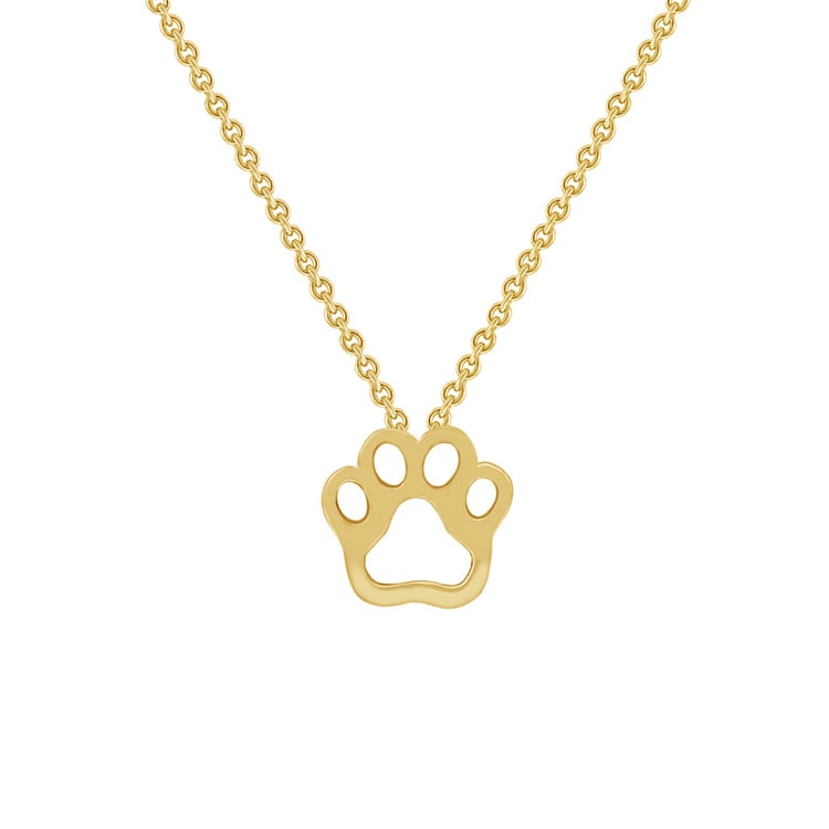 Gelbgold Anhänger mit Hundepfote 58781