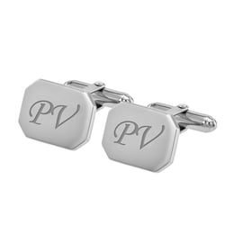 Silberne Manschettenknöpfe mit Gravur Menno