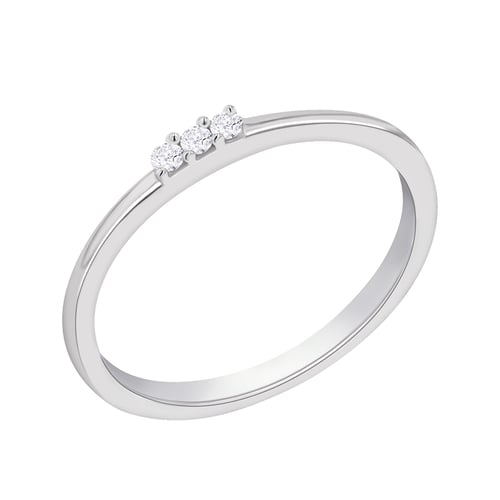Silberner Diamantring Nicklas